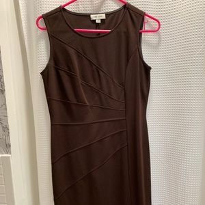 Brown shift dress
